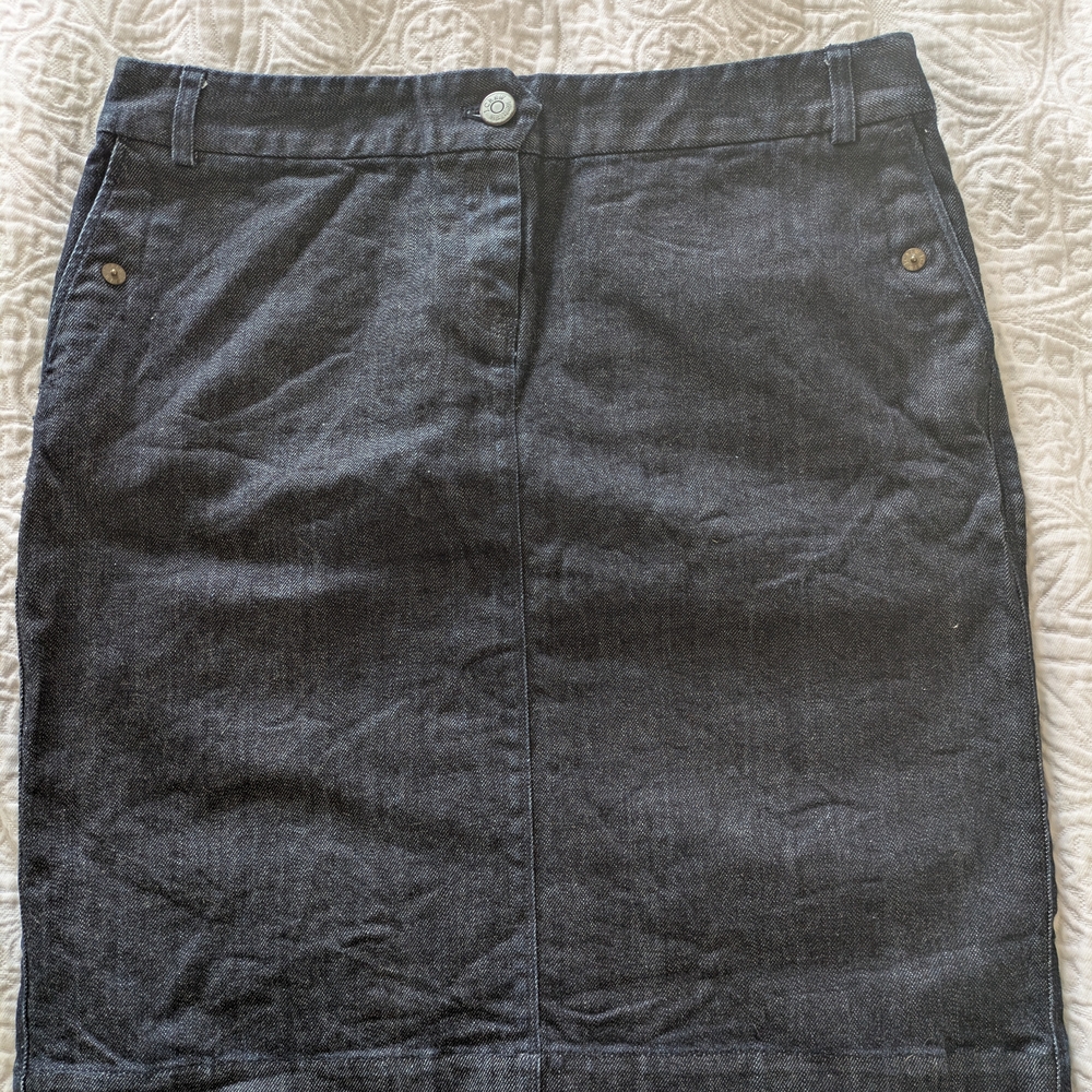 J. Crew Dark Denim Pencil Skirt Knee-Length Work
